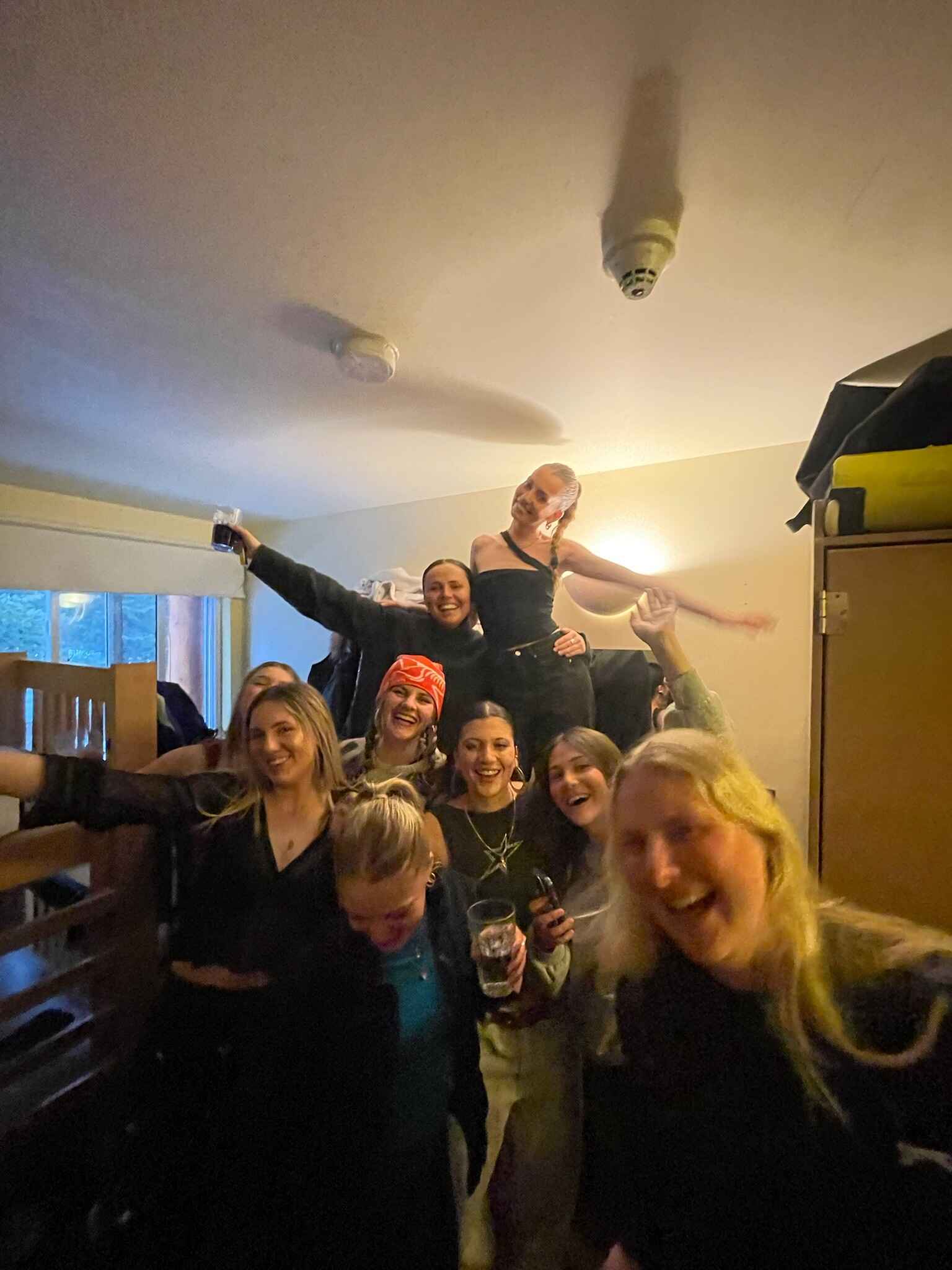 A picture of the girls together smiling 