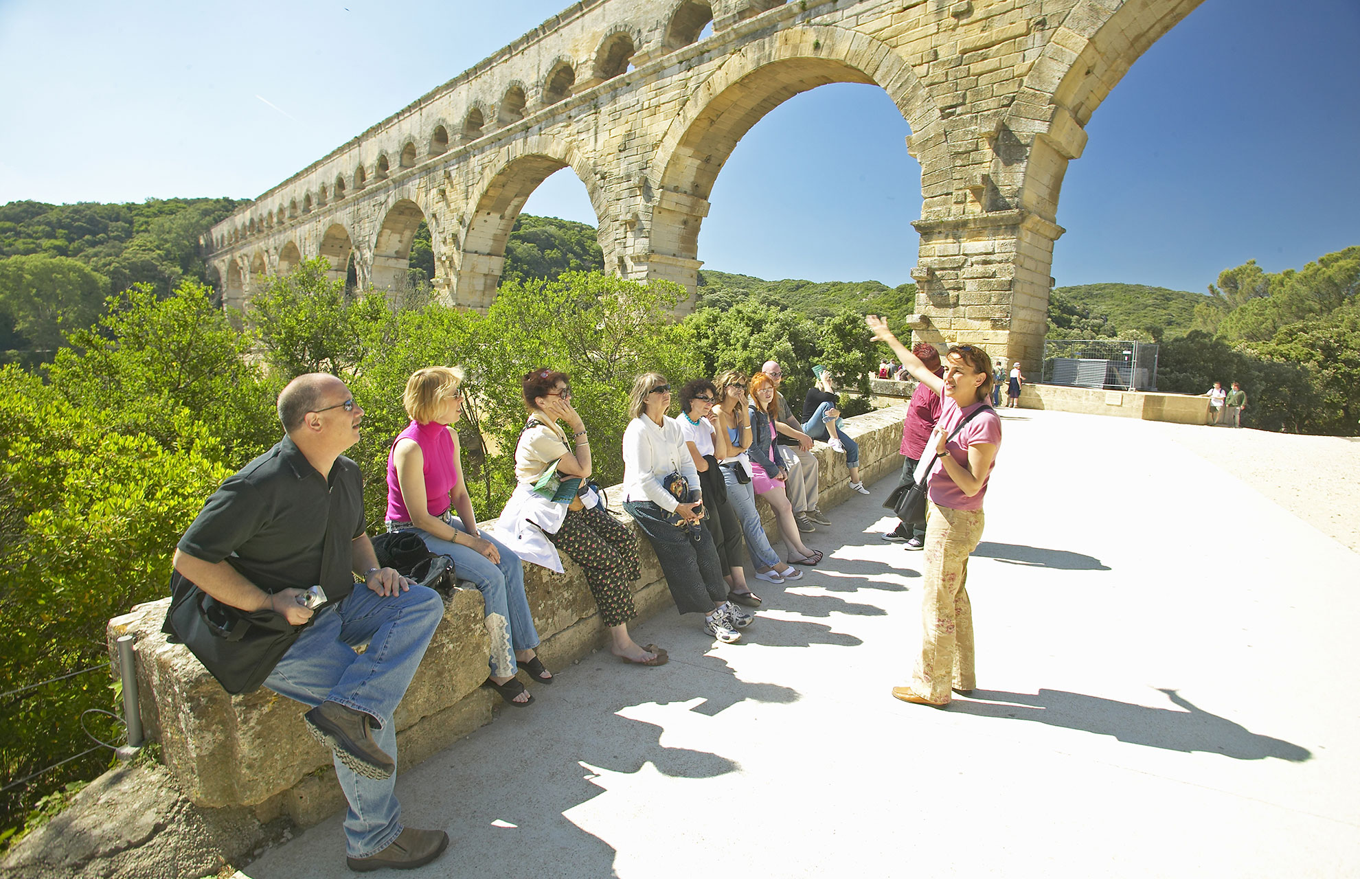 tour guide outside in france