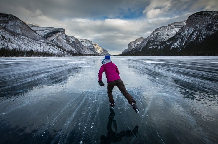 Ice-Skating in Banff